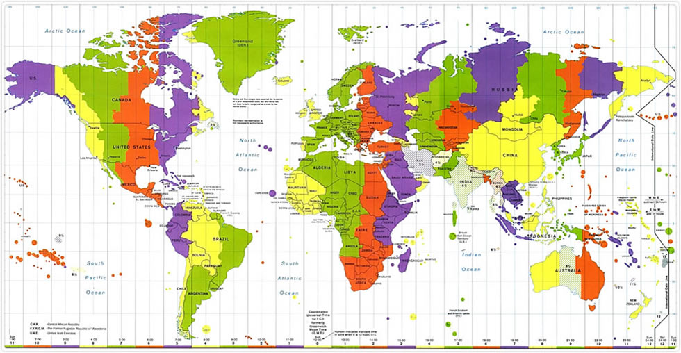 SSC Consolidation | World Time Zone Map